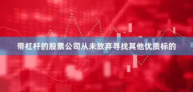 带杠杆的股票公司从未放弃寻找其他优质标的
